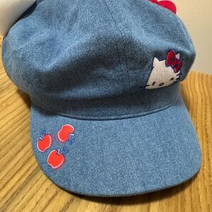 Sanrio Blue Hello Kitty Hat with Red Accents